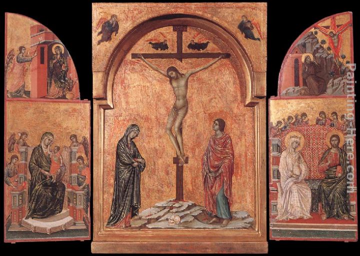 Triptych painting - Duccio di Buoninsegna Triptych art painting